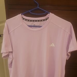 Adidas Dry Fit Womens Light Purple Short Sleeve Tee